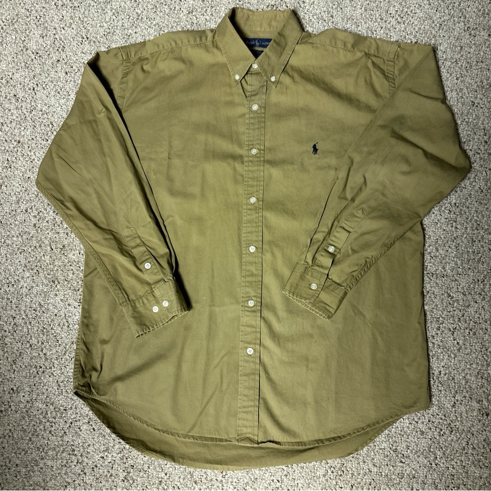 Polo by Ralph Lauren Blake long sleeve dress shirt size XL color Toffee